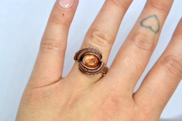 “Sunlit Sunstone” Ring Size 6.5