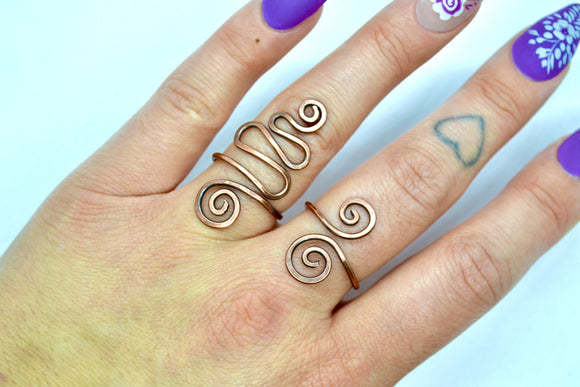 “Copper Whirls” Ring