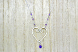“Amethyst Heartstrings” Necklace